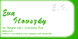 eva ilovszky business card